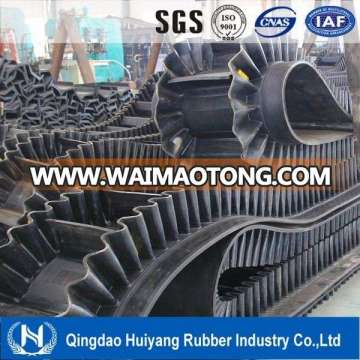 Ep Polyester 0-90 Degree Corrugated Sidewall Cleated Rubber Conveyor/Transmission Belt